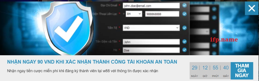 nhà cái tặng tiền W88