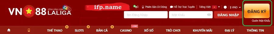 Đăng ký tài khoản VN88