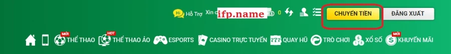 chuyển tiền nhà cái FB88