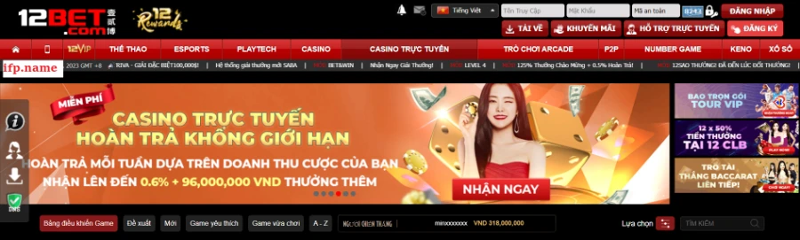 sòng bài 12Bet
